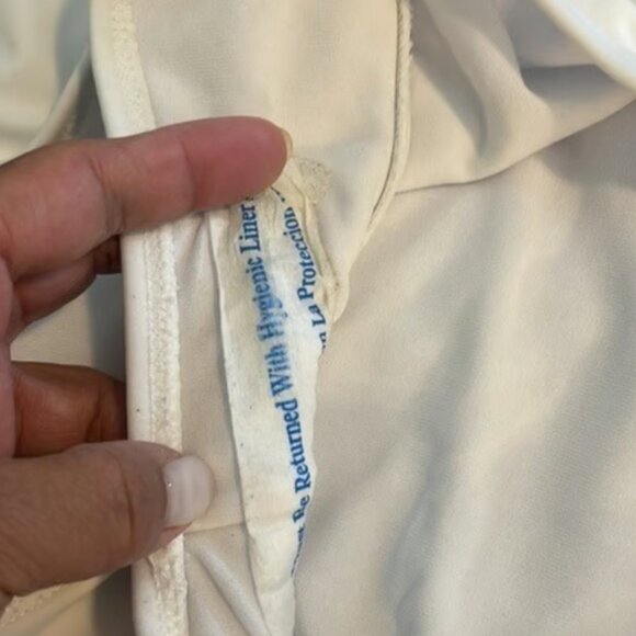 Classic White Swimsuit V-Neck BRIDE Modest Size XS NEW #M-367 - Picture 5 of 5